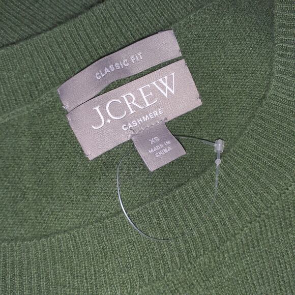 J. Crew 'Cashmere' Green Classic-Fit Crewneck Sweater Size XS - Picture 4 of 5